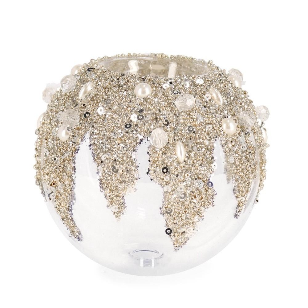 PORTACANDELA VETRO IMPERIAL TRASPARENTE D.10